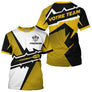 Polo Fléchettes Sport Premium - Blanc Jaune Personnalisé - T-Shirt Homme