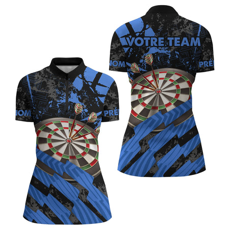 Polo Fléchettes Sportif Moderne - Cible 3D France - Polo Zippé Femme