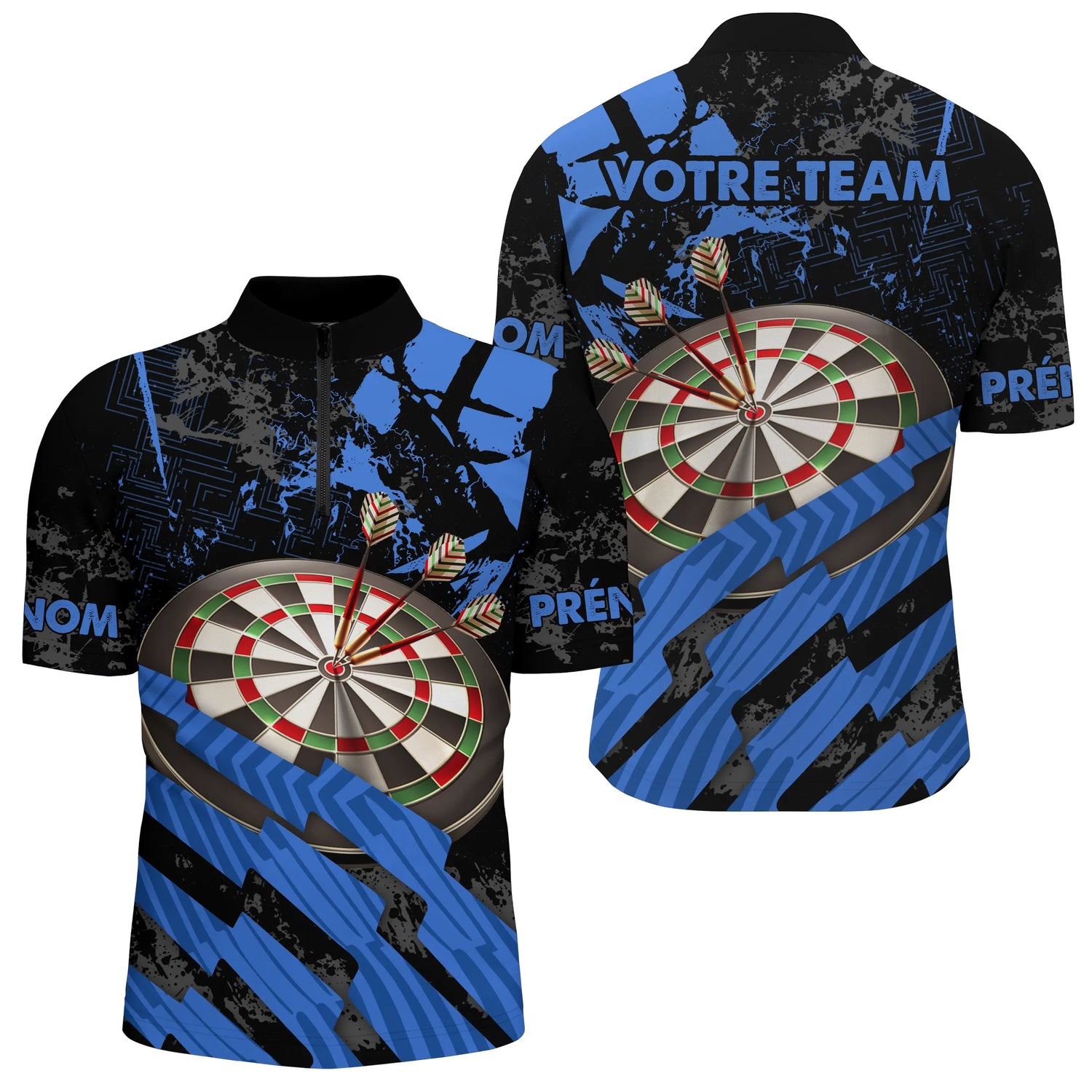 Polo Fléchettes Sportif Moderne - Cible 3D France - Polo Zippé Homme