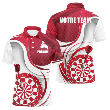 Polo Fléchettes Sportif Moderne Personnalisé - Design Plein Centre - Polo Homme