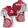 Polo Fléchettes Sportif Moderne Personnalisé - Design Plein Centre - Polo Zippé Homme