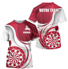 Polo Fléchettes Sportif Moderne Personnalisé - Design Plein Centre - T-Shirt Homme