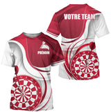 Polo Fléchettes Sportif Moderne Personnalisé - Design Plein Centre - T-Shirt Homme