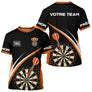 Polo Fléchettes Sportif Personnalisé - Noir Orange 180 - T-Shirt Homme