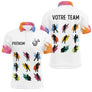 Polo Fléchettes Spotif Personnalisé – Design Silhouettes Colorées - Polo Homme