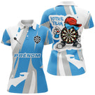 Polo Fléchettes Street Art Sportif - Bleu Ciel Personnalisé - Polo Femme