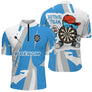 Polo Fléchettes Street Art Sportif - Bleu Ciel Personnalisé - Polo Zippé Homme