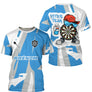 Polo Fléchettes Street Art Sportif - Bleu Ciel Personnalisé - T-Shirt Homme