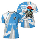 Polo Fléchettes Street Art Sportif - Bleu Ciel Personnalisé - T-Shirt Homme