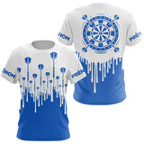 Polo Fléchettes Style Épuré - Cible Bleu Personnalisé - T-Shirt Femme