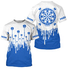 Polo Fléchettes Style Épuré - Cible Bleu Personnalisé - T-Shirt Homme