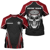 Polo Fléchettes Tête de Mort - Rouge & Noir Spotif - T-Shirt Homme