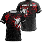 Polo Fléchettes Taureau Sportif - Rouge & Noir Personnalisé - T-Shirt Femme