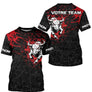 Polo Fléchettes Taureau Sportif - Rouge & Noir Personnalisé - T-Shirt Homme