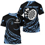 Polo Fléchettes Tribal Premium - Personnalisé Bleu Noir - T-Shirt Homme
