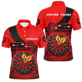 Polo Fléchettes Triple 20 - Impact Rouge & Noir Personnalisé - Polo Homme