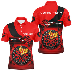 Polo Fléchettes Triple 20 - Impact Rouge & Noir Personnalisé - Polo Homme