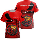 Polo Fléchettes Triple 20 - Impact Rouge & Noir Personnalisé - T-Shirt Femme