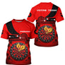 Polo Fléchettes Triple 20 - Impact Rouge & Noir Personnalisé - T-Shirt Homme