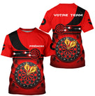 Polo Fléchettes Triple 20 - Impact Rouge & Noir Personnalisé - T-Shirt Homme