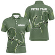 Polo Fléchettes Vert Sauge - Personnalisé Équipe & Prénom - Polo Homme