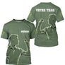 Polo Fléchettes Vert Sauge - Personnalisé Équipe & Prénom - T-Shirt Homme