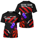 Polo Fléchettes Violettes Personnalisé - Design Grunge Rouge - T-Shirt Homme