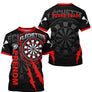 Polo Fléchettes Élégance Noir & Rouge - Style Sport Personnalisé - T-Shirt Homme