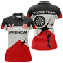 Polo Fléchettes Élite Noir Rouge - Style Tournoi Personnalisé - Polo Femme