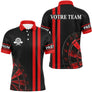 Polo Fléchettes Équipe & Club – Noir & Rouge Personnalisé - Polo Homme