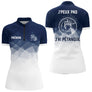 Polo J'Peux Pas, J'ai Pétanque Bleu – Prénom Personnalisé - Polo Zippé Femme