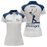 Polo J'peux Pas Pétanque Personnalisé - Bleu & Blanc - Polo Femme
