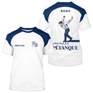 Polo J'peux Pas Pétanque Personnalisé - Bleu & Blanc - T-Shirt Homme