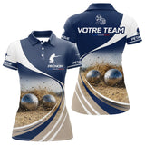 Polo Joueur Pétanque - Design Passion Marine Blanc - Polo Femme
