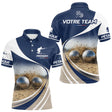 Polo Joueur Pétanque - Design Passion Marine Blanc - Polo Homme