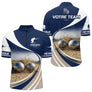 Polo Joueur Pétanque - Design Passion Marine Blanc - Polo Zippé Homme