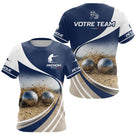 Polo Joueur Pétanque - Design Passion Marine Blanc - T-Shirt Femme