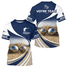 Polo Joueur Pétanque - Design Passion Marine Blanc - T-Shirt Homme