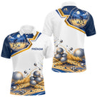 Polo Joueur Pétanque Bleu & Or – Style Passion Performance - Polo Homme