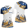 Polo Joueur Pétanque Bleu & Or – Style Passion Performance - Polo Zippé Femme