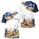Polo Joueur Pétanque Bleu & Or – Style Passion Performance - T-Shirt Homme