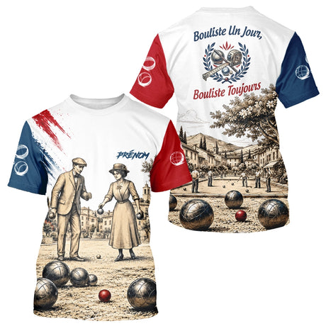 Polo Joueur Pétanque Bouliste - Style Vintage Homme Femme - T-Shirt Homme