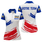 Polo Joueur Pétanque Français – Style Boules Tricolore - Polo Femme