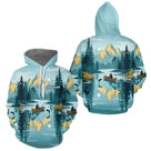Polo Nature Pêche Canoe - Personnalisé Bleu Lac - Hoodie Homme