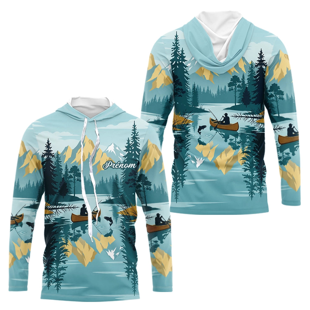 Polo Nature Pêche Canoe - Personnalisé Bleu Lac - Sweat Homme