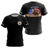 Polo Noir Pétanque Allez Les Bleus - Homme France - T-Shirt Femme