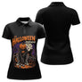 Polo Noir Pétanque Avec Prénom - Design Halloween Exclusif - Polo Femme