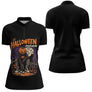 Polo Noir Pétanque Avec Prénom - Design Halloween Exclusif - Polo Zippé Femme