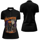 Polo Noir Pétanque Avec Prénom - Design Halloween Exclusif - Polo Zippé Femme