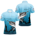 Polo Pêche Bass Personnalisé - Bleuté Imprimé 3D - Polo Homme